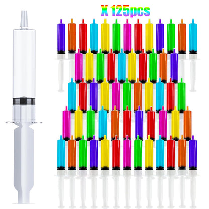 125 Pack Jello Syringes with Caps, 10ml Reusable Plastic Syringes for Party Desserts, Jelly, Pudding, Juice - BPA-Free Halloween Thanksgiving Christmas Birthday Supplies 🍁 All In One Marketplace Canada