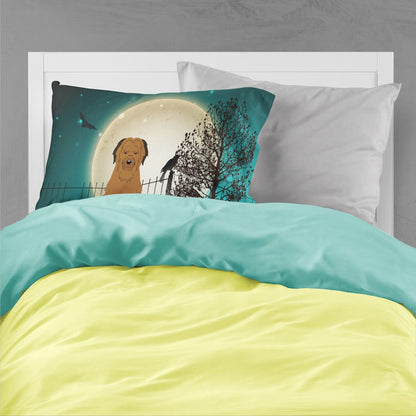 Caroline's Treasures BB2272PILLOWCASE Halloween Scary Briard Brown Fabric Standard Pillowcase, Standard, Multicolor