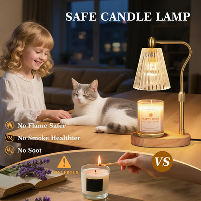 Imenlox Candle Warmer Lamp, with Timer and Dimmer, Adjustable Height, Christmas Birthday Gifts for Women Mom, House Warming Gifts New Home Decor, Wax Warmer for Jar Candles (Gold) 🍁 All In One Marketplace Canada