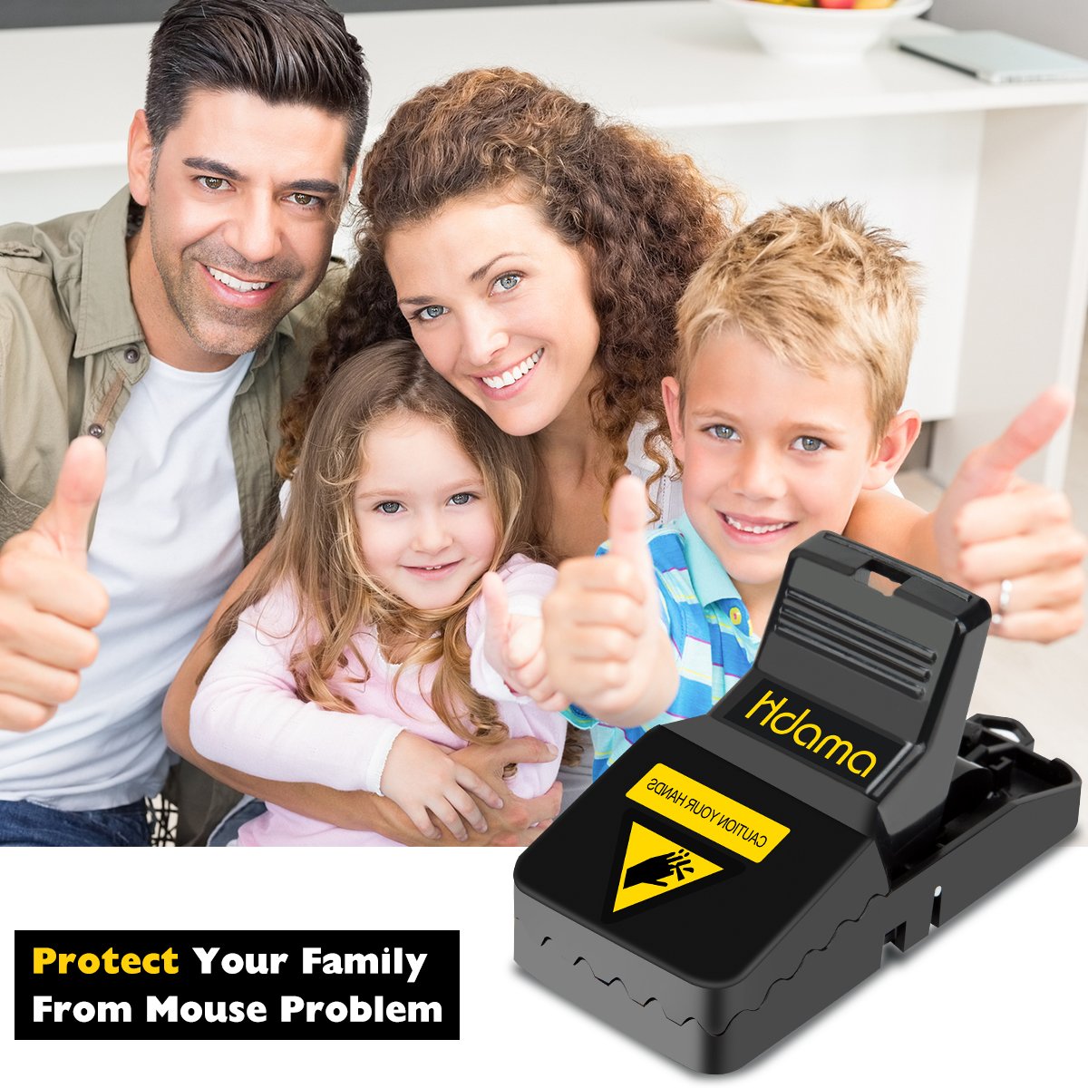 Mouse Trap, Mouse Traps that Work Mice Trap Outdoor Indoor Best Snap Traps for Mouse/Mice Safe and Reusable 6 Pack Quick Kill Mouse Traps