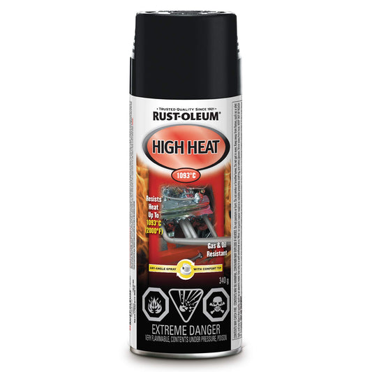 Automotive High Heat Enamel Spray Paint in Flat Black