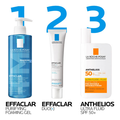 La Roche Posay Face Wash Gel Cleanser, Effaclar Gentle Purifying Foaming Gel for Oily and Sensitive Acne-Prone Skin. Alcohol-free, Soap-Free, Paraben-free, Non-Comedogenic, 400mL