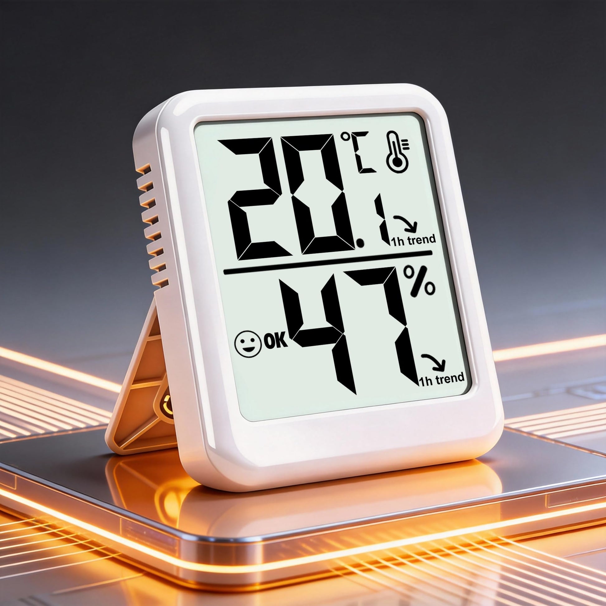 Ayawiss Room Thermometer Indoor Hygrometer with Celsius/Fahrenheit (℃/℉) Switch, Humidity Meter Gauge Digital Temperature and Humidity Sensor Monitor for Home Pets Plants - AAA Battery Included