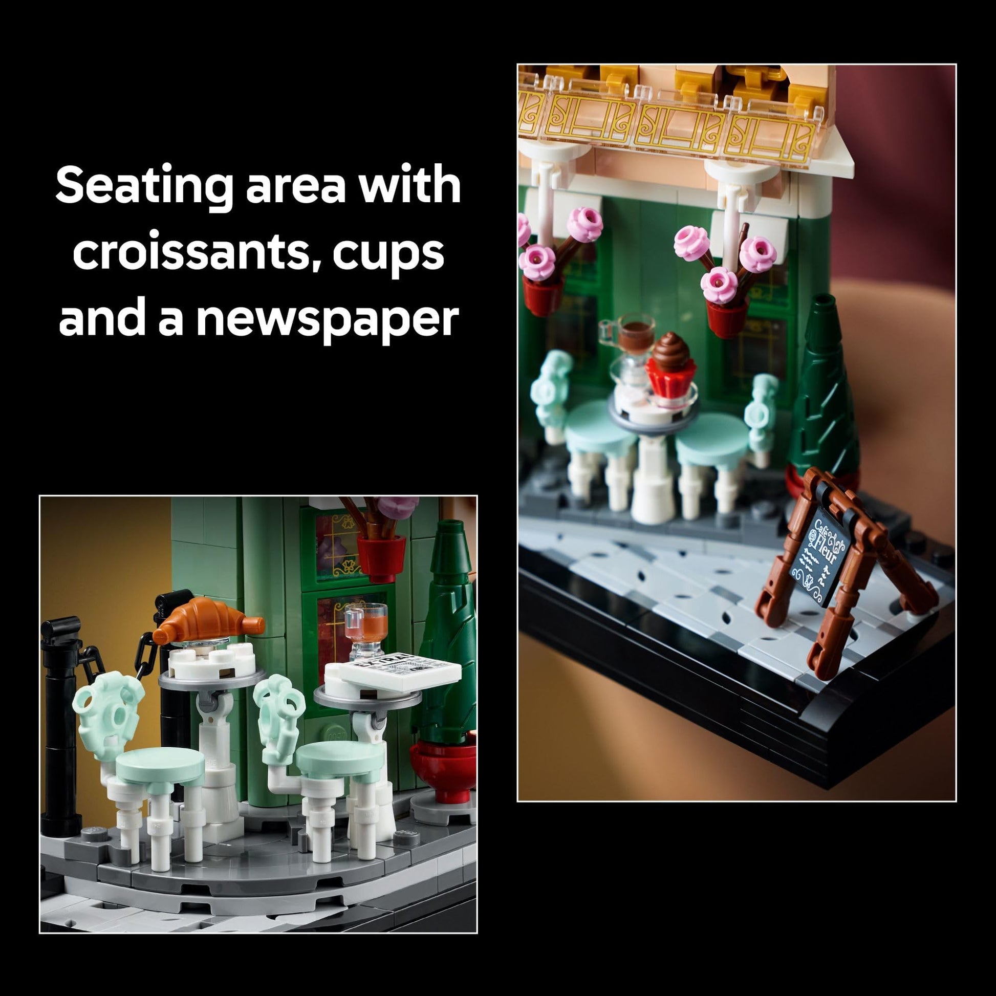LEGO Icons French Café Paris Building Kit - DIY Set for Adults - Collectible Bedroom and Home Decor - Display for Home or Office - Gift for Wedding or Bride - 10362 LEGO