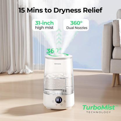 Homvana 3.6L Top-Fill Humidifiers for Bedroom Home, 360° Cool Mist, 16dB 🍁 All In One Marketplace Canada