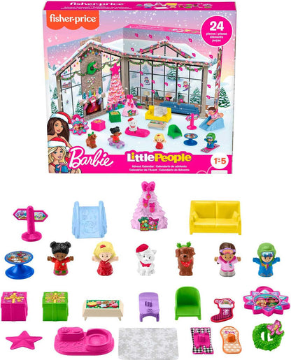Fisher-Price Little People Barbie Advent Calendar and Toddler Playset, 24 Christmas Figures and Play Pieces 🍁 All In One Marketplace Canada