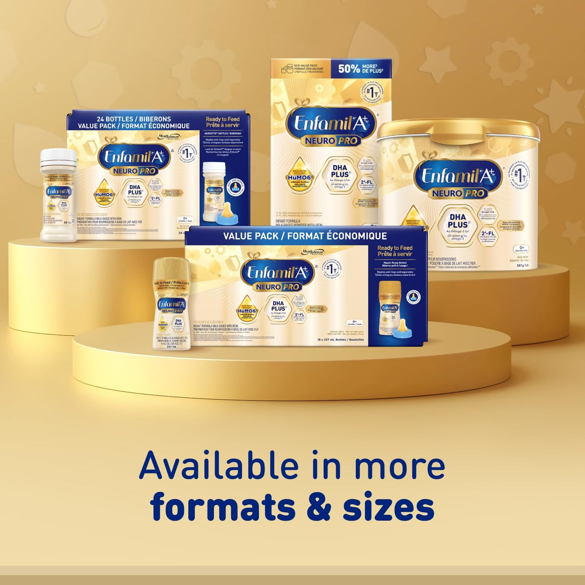 Enfamil A+ NeuroPro Baby Formula, Powder Tub, with Brain Building DHA and 2'FL for Immune Support, 0+ Months, 587g