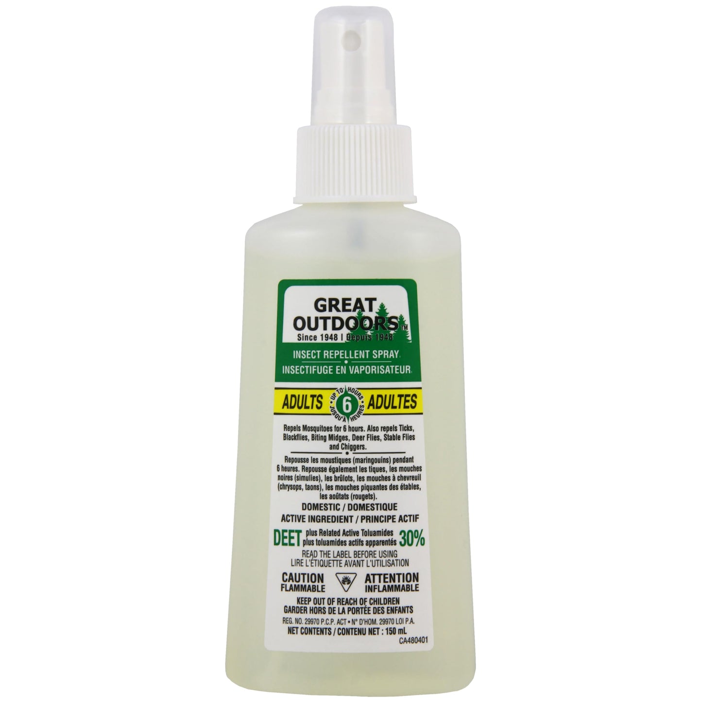 Great Outdoors Insect Repellent 30% DEET Pump Spray, 150mL Great Outdoors