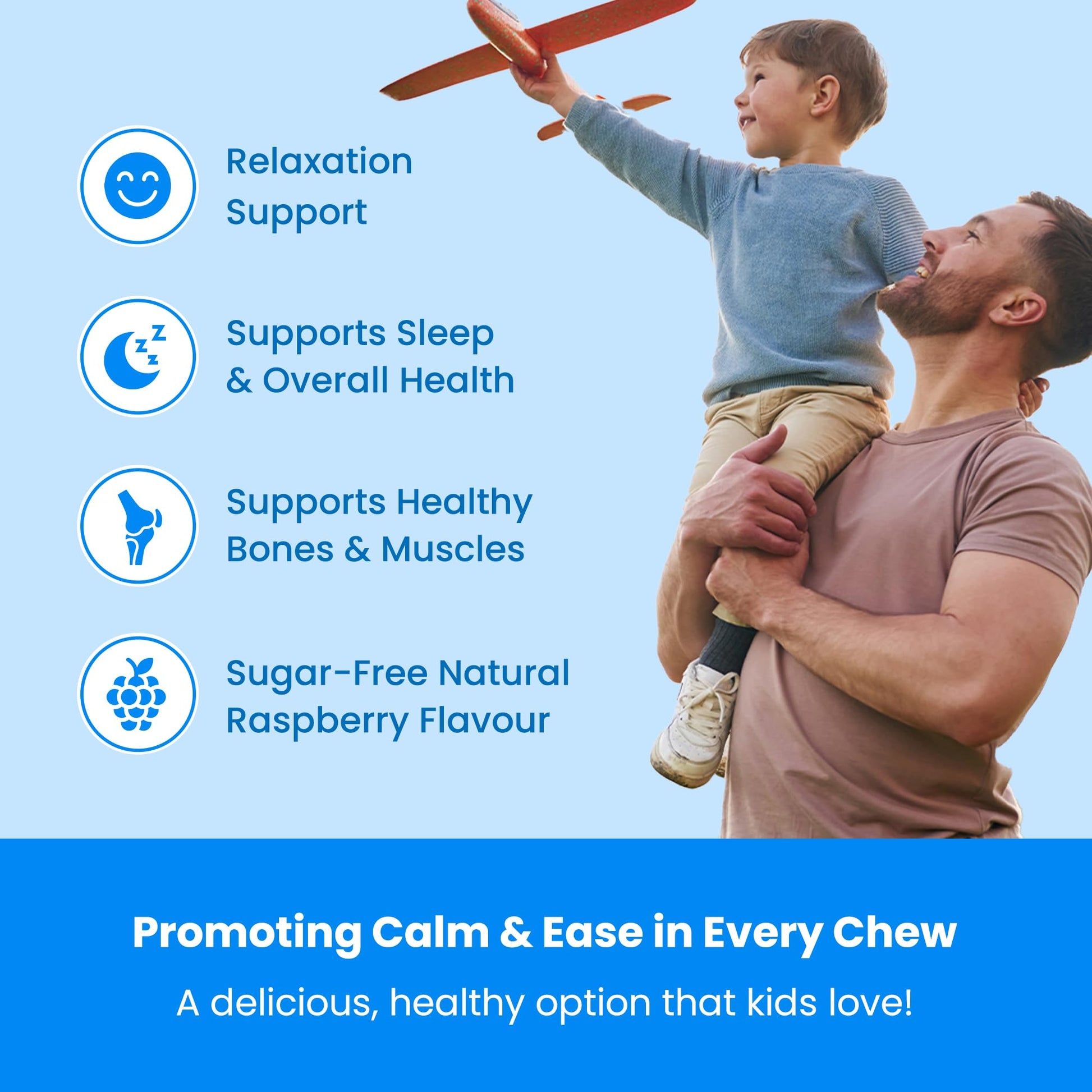 Magnesium For Kids - 120 Count - Sugar Free Calm Magnesium Gummies for Kids - 4 Month Supply - Supports Bone Health, Sleep - Chewable Gummy Vitamin Supplement - Available at All In One Marketplace Canada