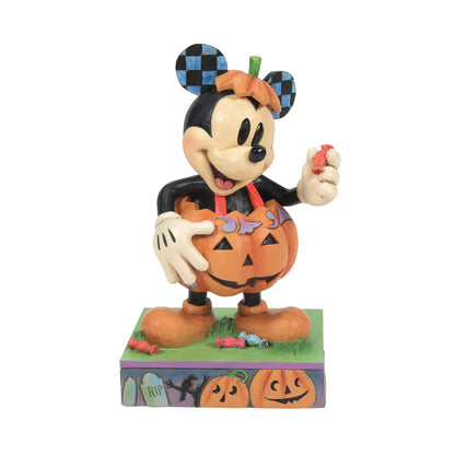 Figurine Enesco Disney Traditions par Jim Shore, Mickey Mouse en costume de citrouille pour Halloween, 15,5 cm, multicolore