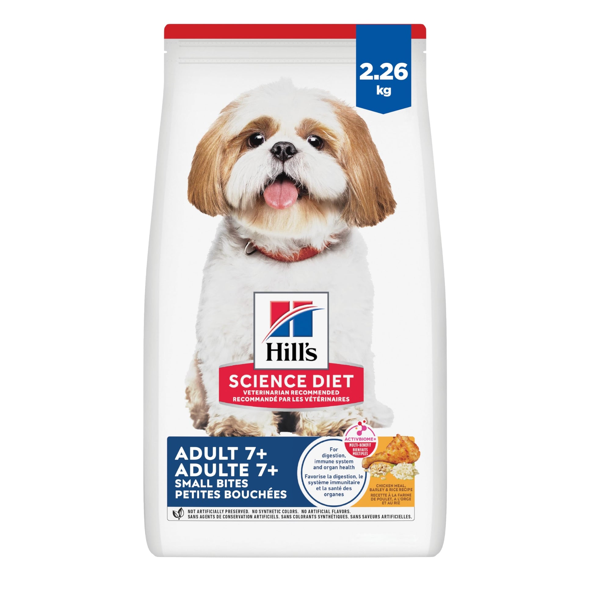 Hill's Science Diet Senior 7+ Small Bites Chicken Meal, Barley & Rice Recipe Dry Dog Food 2.26 kg Bag - Available at All In One Marketplace Canada
