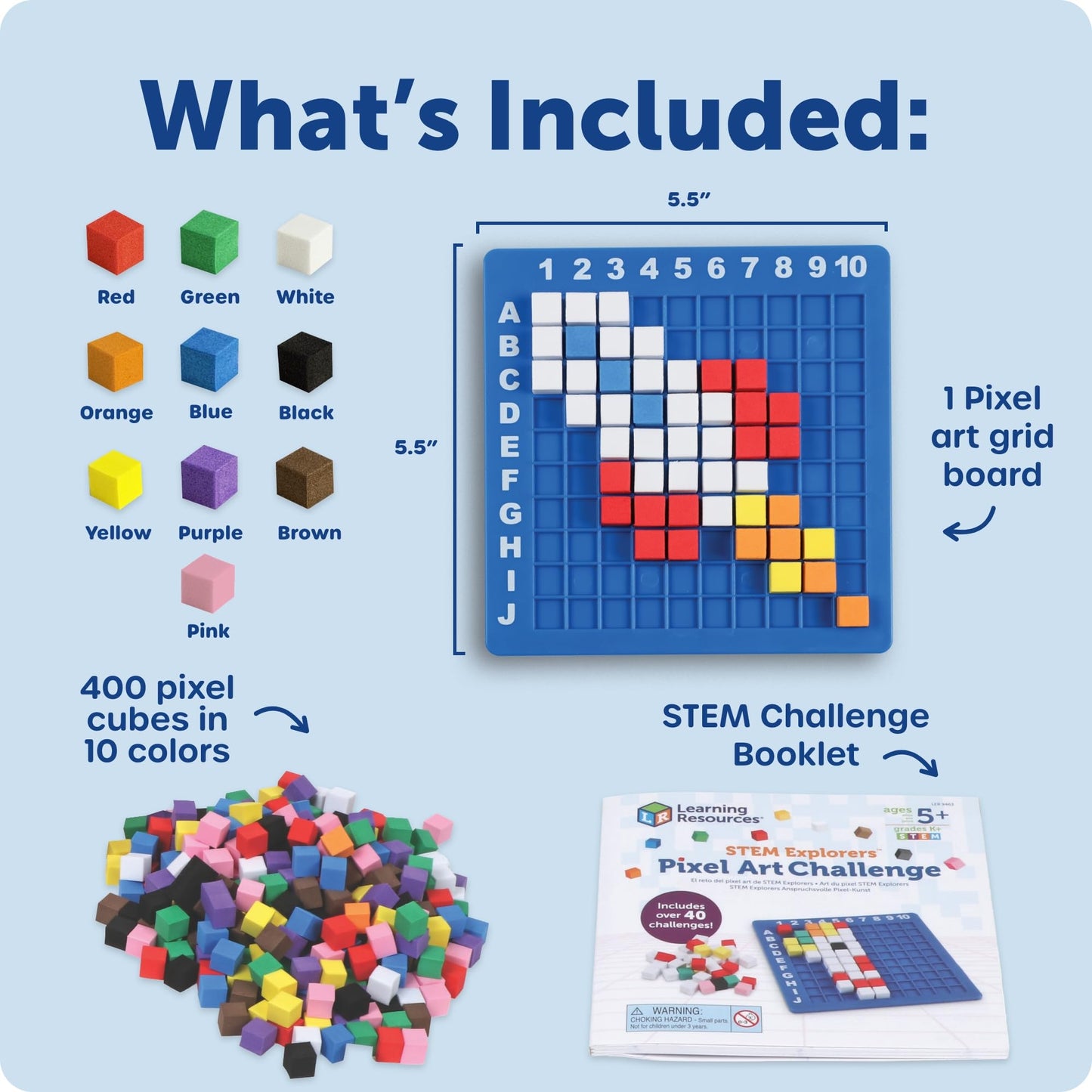 Learning Resources STEM Explorers Pixel Art Challenge Learning Resources