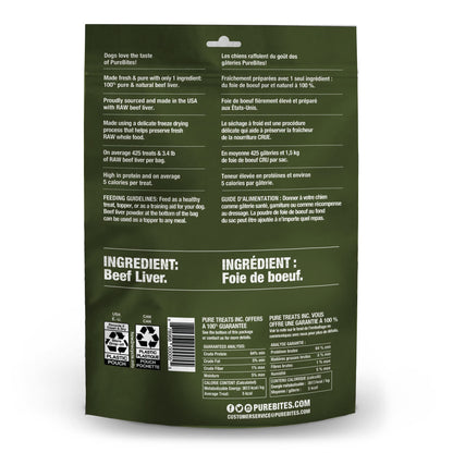 PureBites 1Pb470Bl Beef Liver For Dogs, 16.6Oz / 470G - Super Value Size, (Package May Vary) 🍁 All In One Marketplace Canada