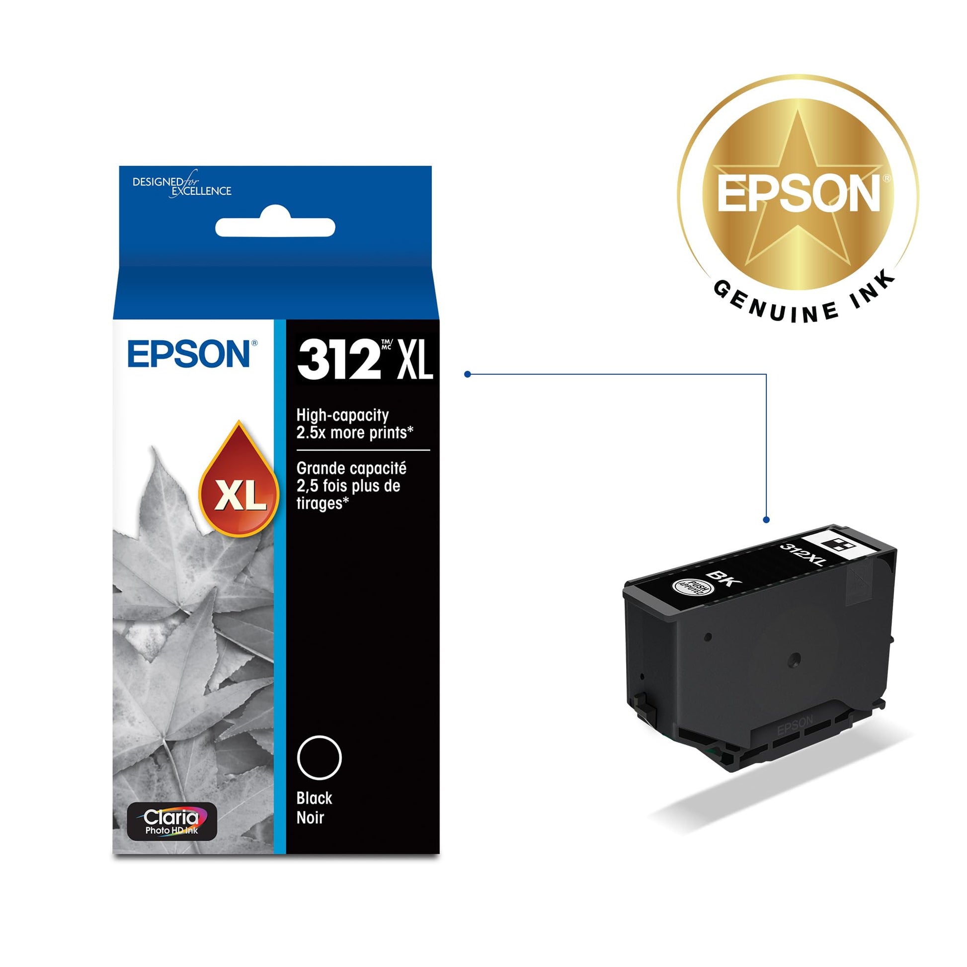 Epson 312XL Genuine High Capacity Black Ink Cartridge T312XL120 Epson