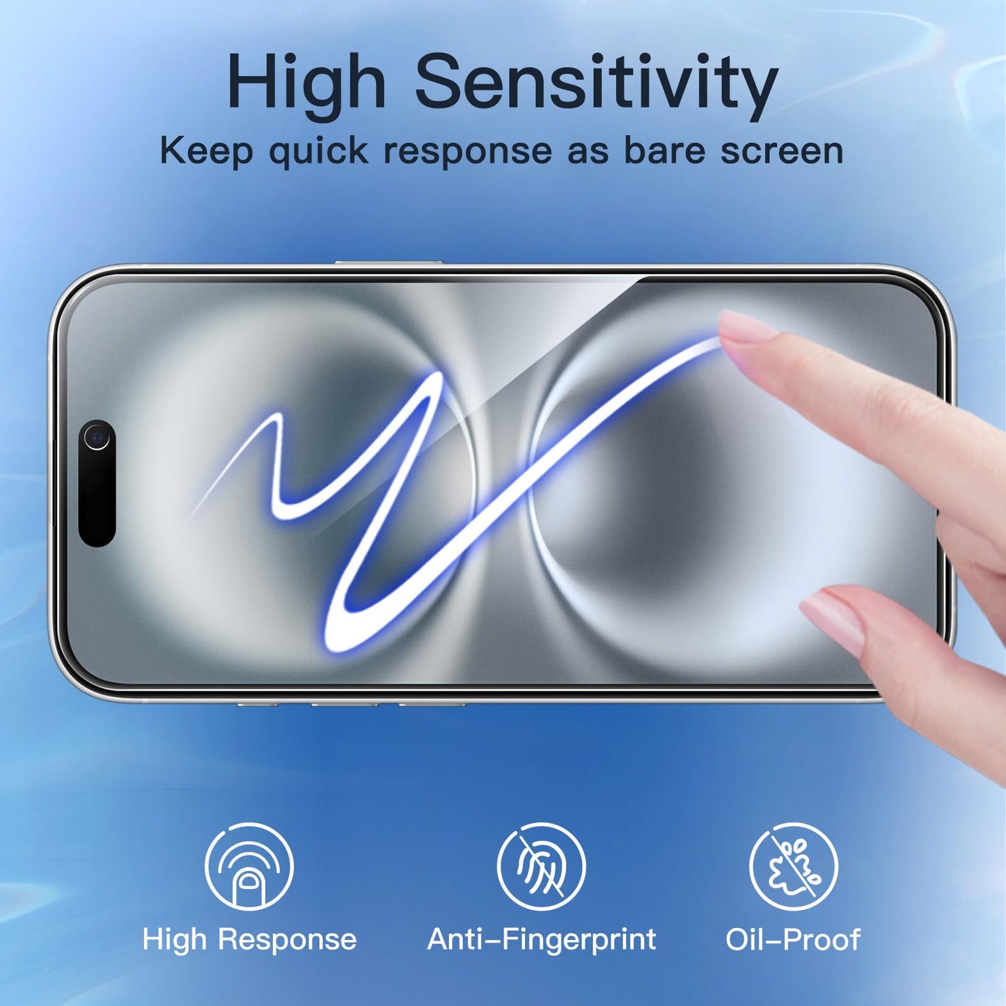 JETech Privacy Screen Protector for iPhone 16 6.1-Inch, Anti-Spy Tempered Glass Film with Easy Installation Tool, 2-Pack - Available at All In One Marketplace Canada
