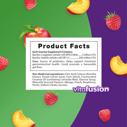 Vitafusion Probiotic Gummies - Provides Good Bacteria to the Digestive Tract, 5 Billion Active Cells, 2 Probiotic Strains, Supports Gastrointestinal Health, 35-Day Supply - 70 Count Vitafusion store