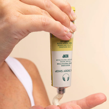 The Body Shop Hemp Hand Protector 100ml, Hard-Working Hand Cream for Very Dry, Cracked Hands, Non-Greasy 96-Hour Moisture with Community Fair Trade Hemp Seed Oil, Fast-Absorbing for Working Hands - Available at All In One Marketplace Canada