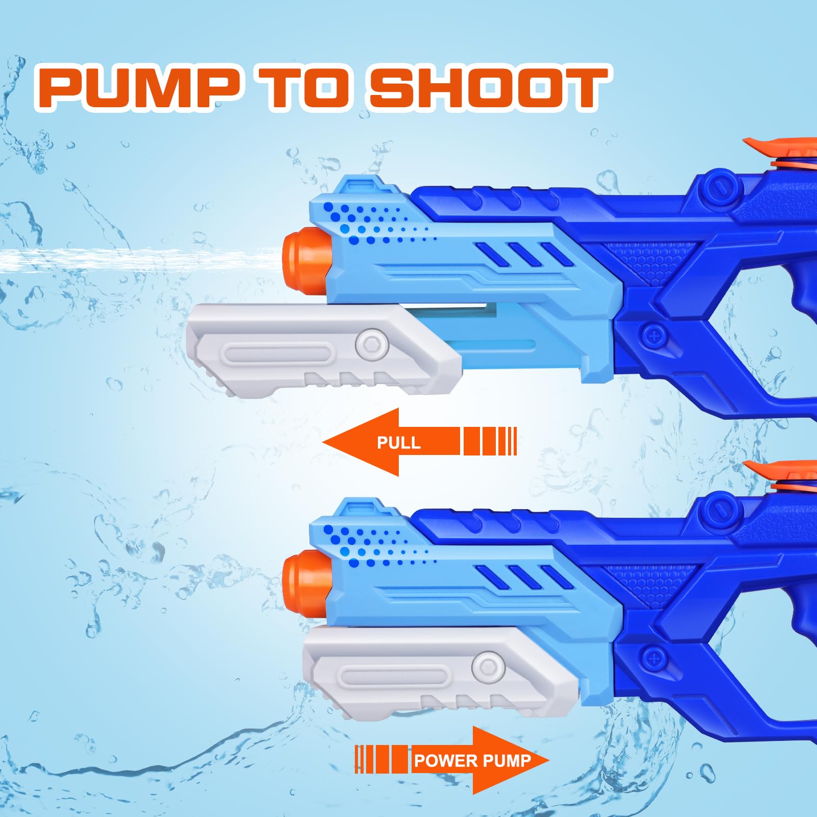 Water Guns for Kids, 3 Pack Super Water Blaster Soaker Squirt Guns 600CC High Capacity Summer Swimming Pool Beach Party Favors Water Outdoor Fighting Toy for Kids Adults Boy Girl