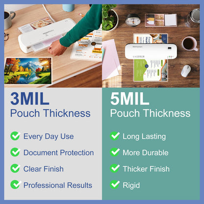 PAPRMA 3-MiL Laminating Sheets 200 Packs, Laminate Pouches Holds 8.5-x-11-inch Sheet, Clear Thermal Laminator Paper 9-x-11.5-inch - Available at All In One Marketplace Canada