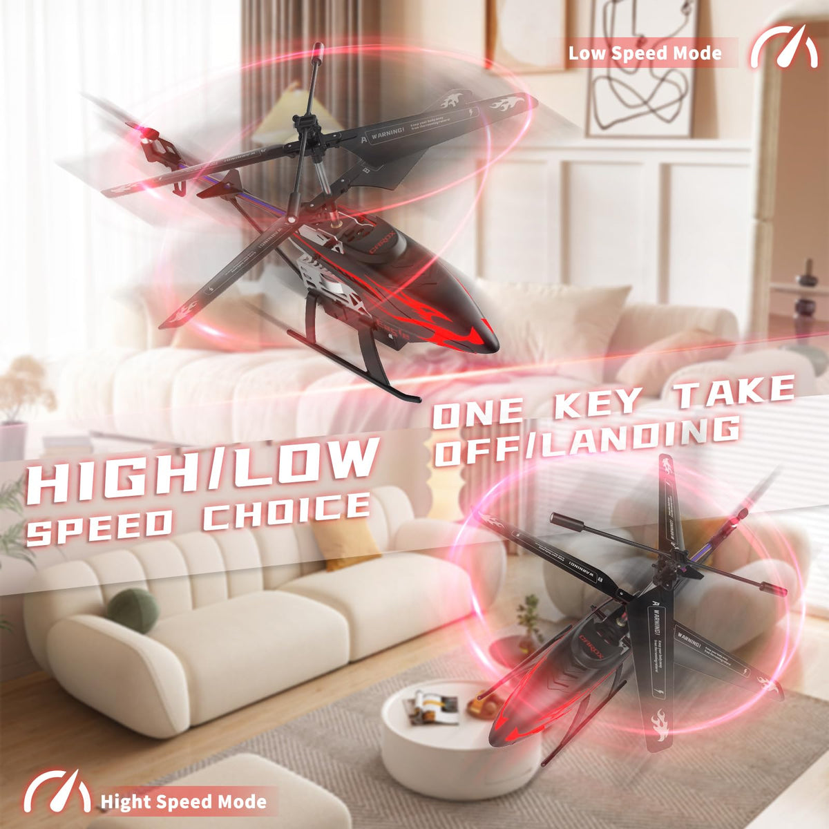 Remote Control Helicopter for Kids with 30-Minute Flight Time, LED Light Effects, Altitude Hold, One-Key Takeoff/Landing, for Boys and Girls Ages 6+, Perfect Christmas and Birthday Gifts 🍁 All In One Marketplace Canada
