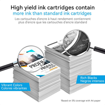 63XL Ink Cartridge Black for HP 63 Ink Cartridges for HP63 for HP63XL Black, Compatible for HP Envy 4520 4522 Officejet 3830 5255 3833 4650 DeskJet 3630 3632 1112 Printer