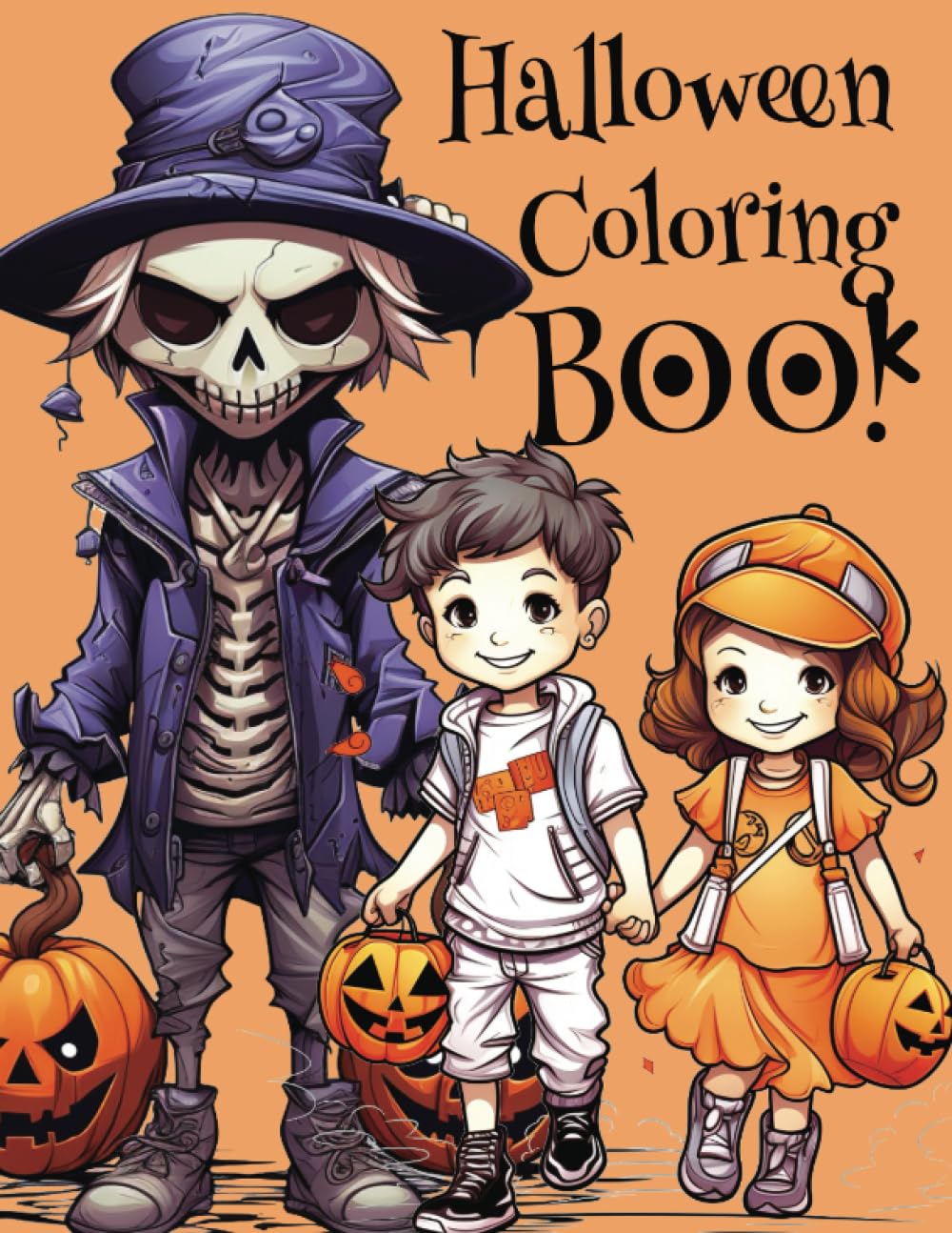 Livre de coloriage d'Halloween « HOU ! » : Livre de coloriage pour les amoureux d'Halloween