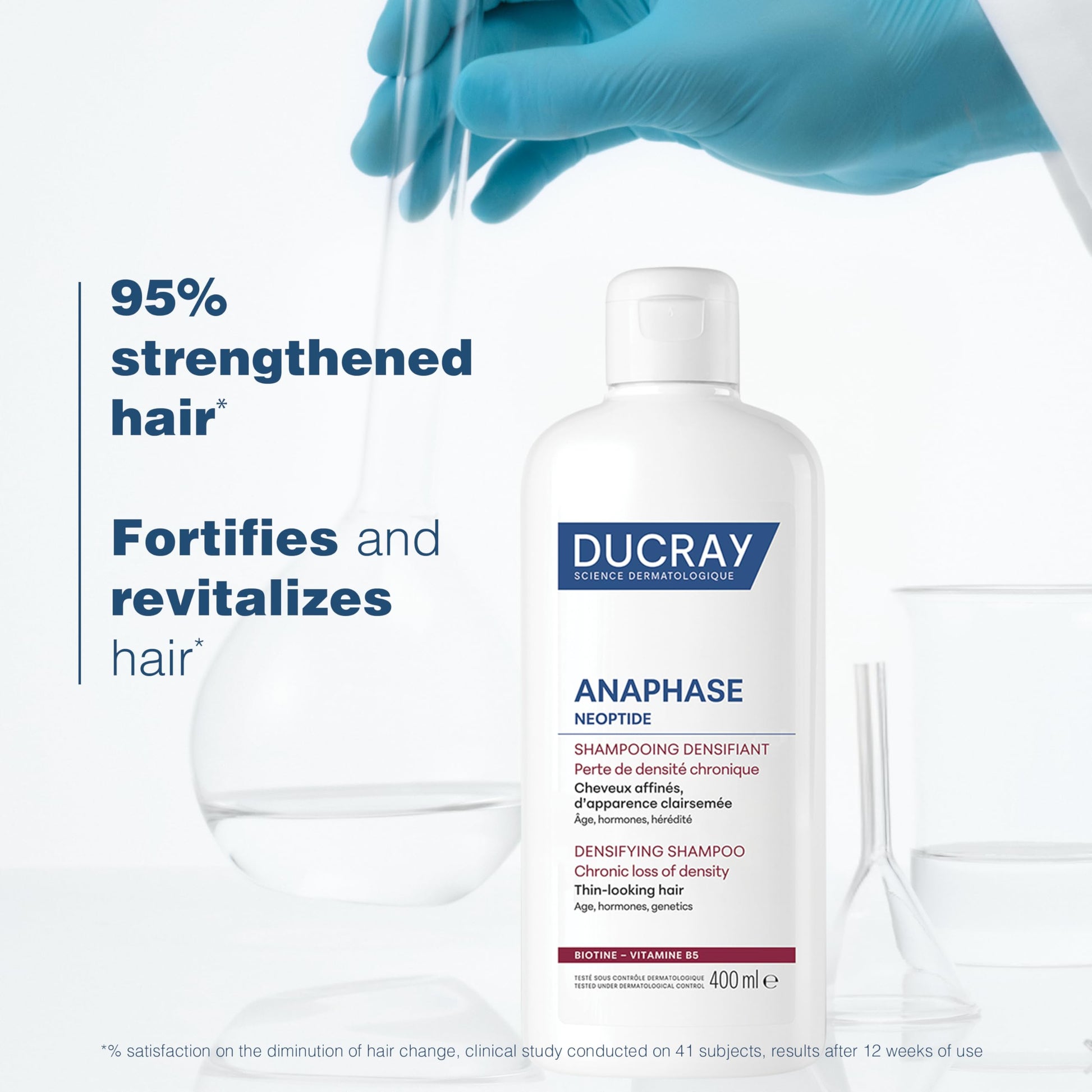 Ducray Anaphase+ hair loss & density shampoo for thinning hair, 400ml Ducray
