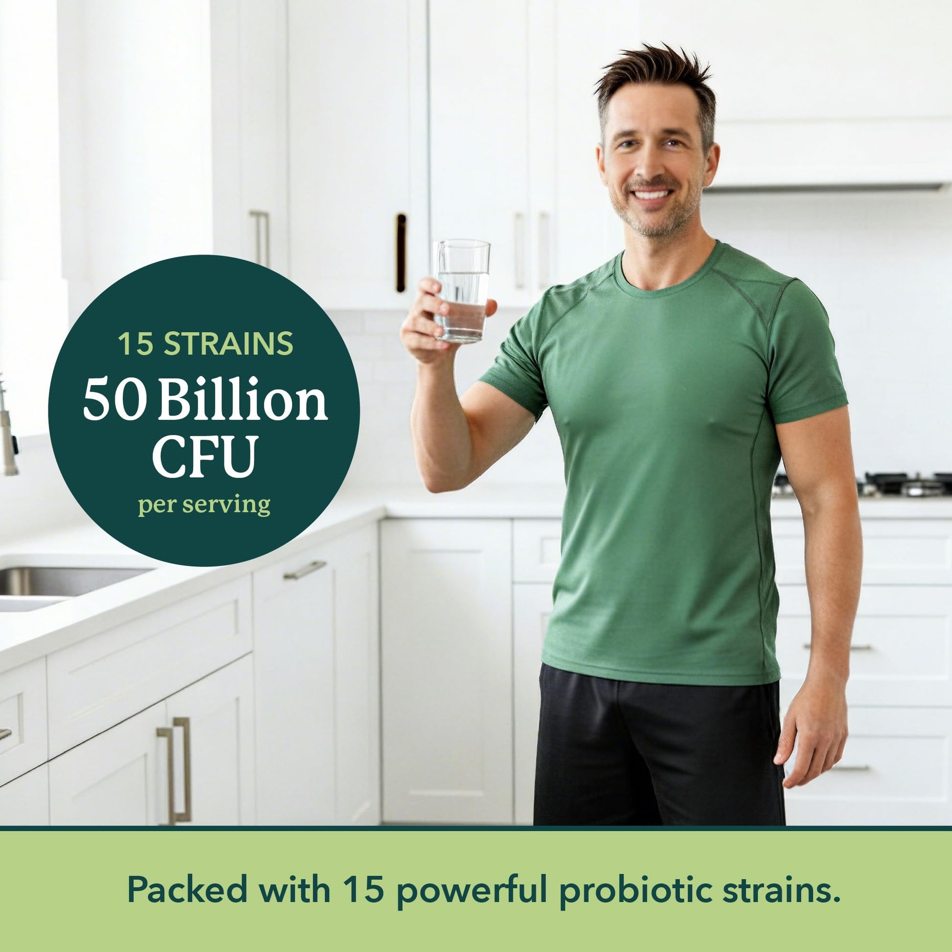Probiotics for Men | Gut Health & Prostate Support | 50 Billion CFU with 15 Probiotic Strains | With Lycopene for Prostate Support | Men’s Gut Health Supplements | Non-GMO | Made in Canada | 60 Ct