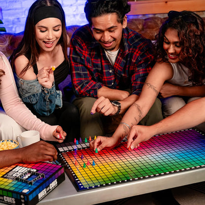 USAOPOLY HUES and CUES Vibrant Color Guessing Game Perfect for Family Game Night Connect Clues and Colors Together 480 Color Squares to Guess from