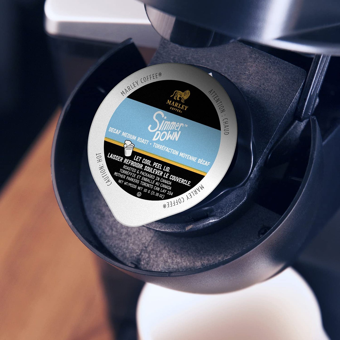 Marley Coffee Single Serve K-Cup Compatible Capsules, Simmer Down Decaf, Swiss Water Process, Medium Roast, 24 Count Marley Coffee