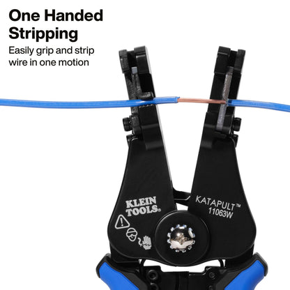 Klein Tools 11063W Wire Cutter/Stripper, Heavy Duty Automatic Tool for 8-20 AWG Solid and 10-22 AWG Stranded Electrical Wire KLEIN TOOLS