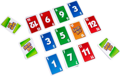 Mattel Games Skip Bo Card Game in Decorative Tin with 162 Cards, Sequencing Family Game for 2 to 6 Players, Kids Ages 7 Years & Older