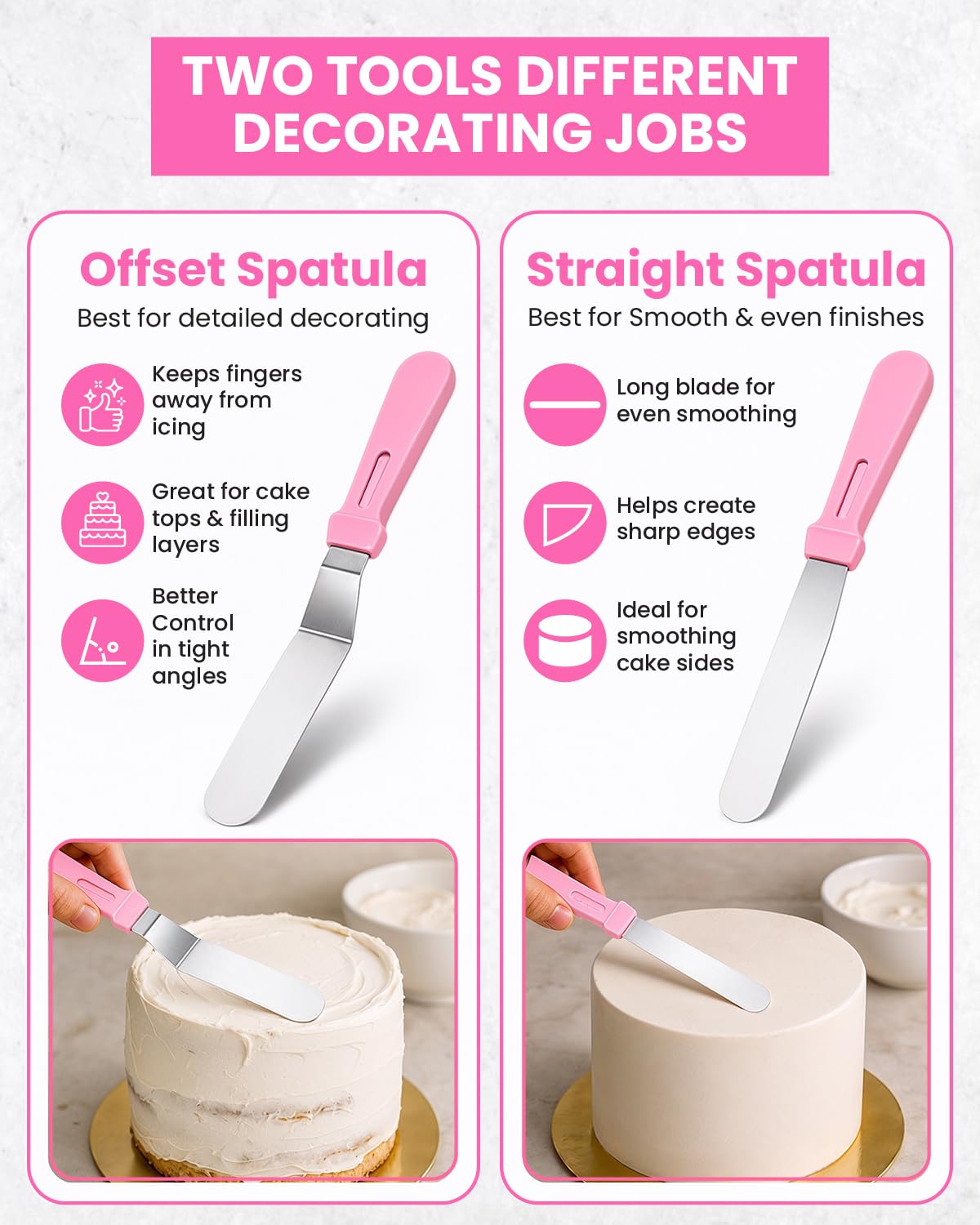 RFAQK 200 PCs Cake Decorating Kit with Cake Turntable-48 Numbered Easy to use Icing Tips-7 Korean Tips with Booklet & E.Book-Straight & Offset Spatula-Cake Leveler & Other Baking Supplies 🍁 All In One Marketplace Canada