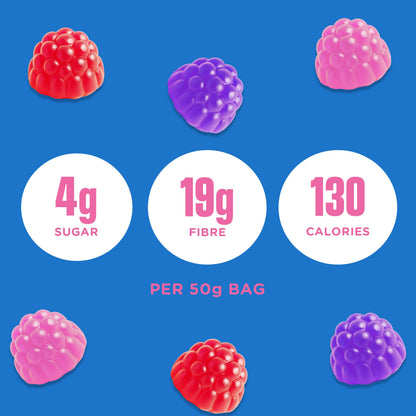 SmartSweets Wild Berries Gummy Candy 50g (Pack of 14) – Low Sugar, Low Calorie, Plant-Based & Gluten-Free