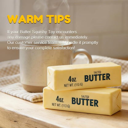 2PCS Butter Squeeze Stress Balls, Butter Stick Stress Relief Slow Rising Fun for Adults Anxiety Relief Party Favors