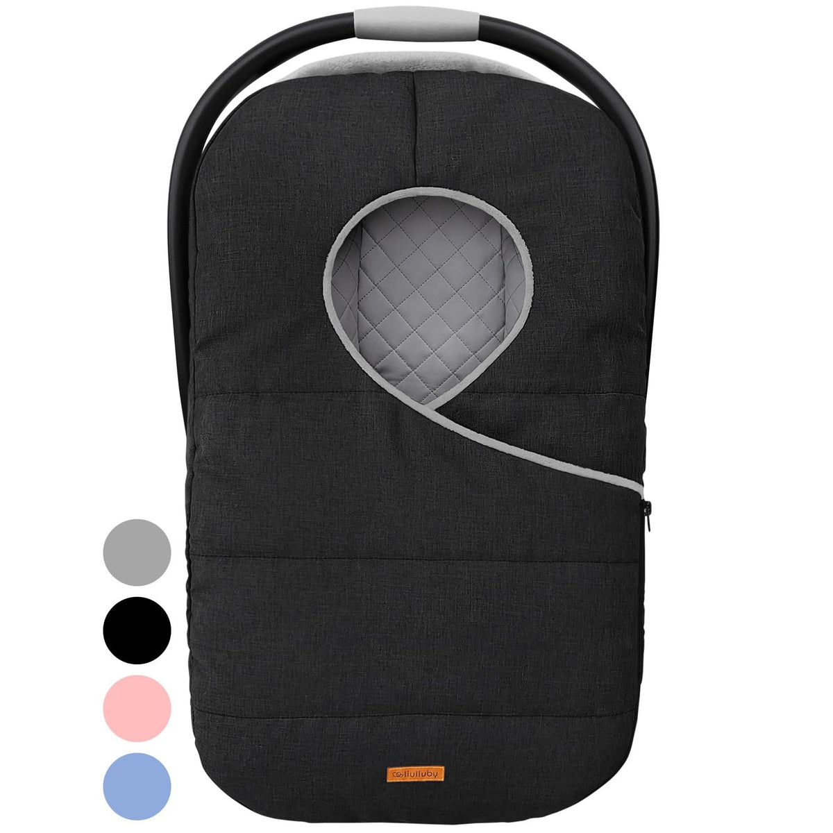 liuliuby Winter Carseat Covers for Baby | Infant Car Seat Cover Baby | Doona Accessories | Warm & Thick Fleece Canopy for Infant & New Born Cold Weather (Black) 🍁 All In One Marketplace Canada