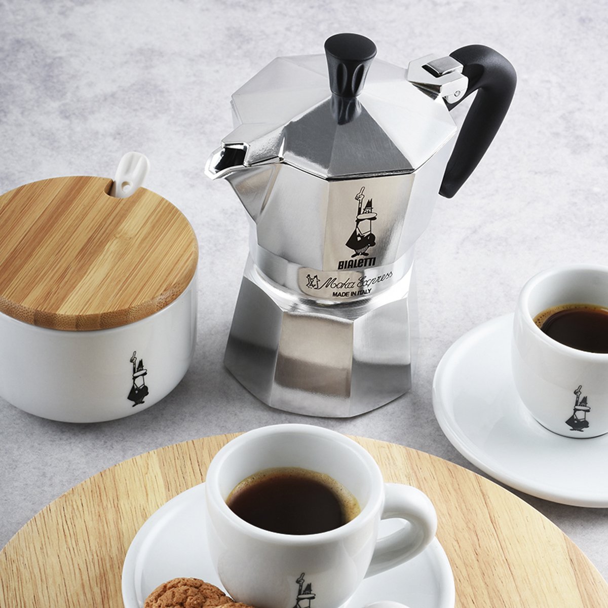 BIALETTI Moka Express 6-Cup Aluminum Stovetop Espresso Maker, Silver - Available at All In One Marketplace Canada