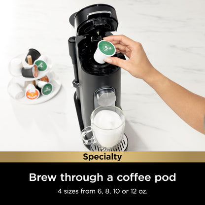 Ninja | Coffee Maker | Single Serve |Brew with Coffee Pods & Grounds| Compatible with K-Cup Coffee Pods | 4 Brew Styles, up to 24oz Cup Sizes & 56oz Removable Reservoir | Black | PB051C