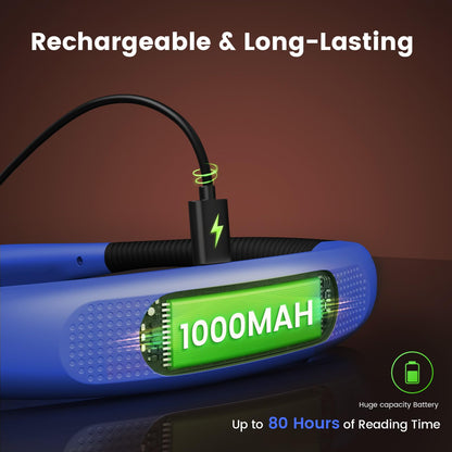 Glocusent Book Light, 80-Hr Rechargeable Reading Light, Bendable Neck Light 🍁 All In One Marketplace Canada