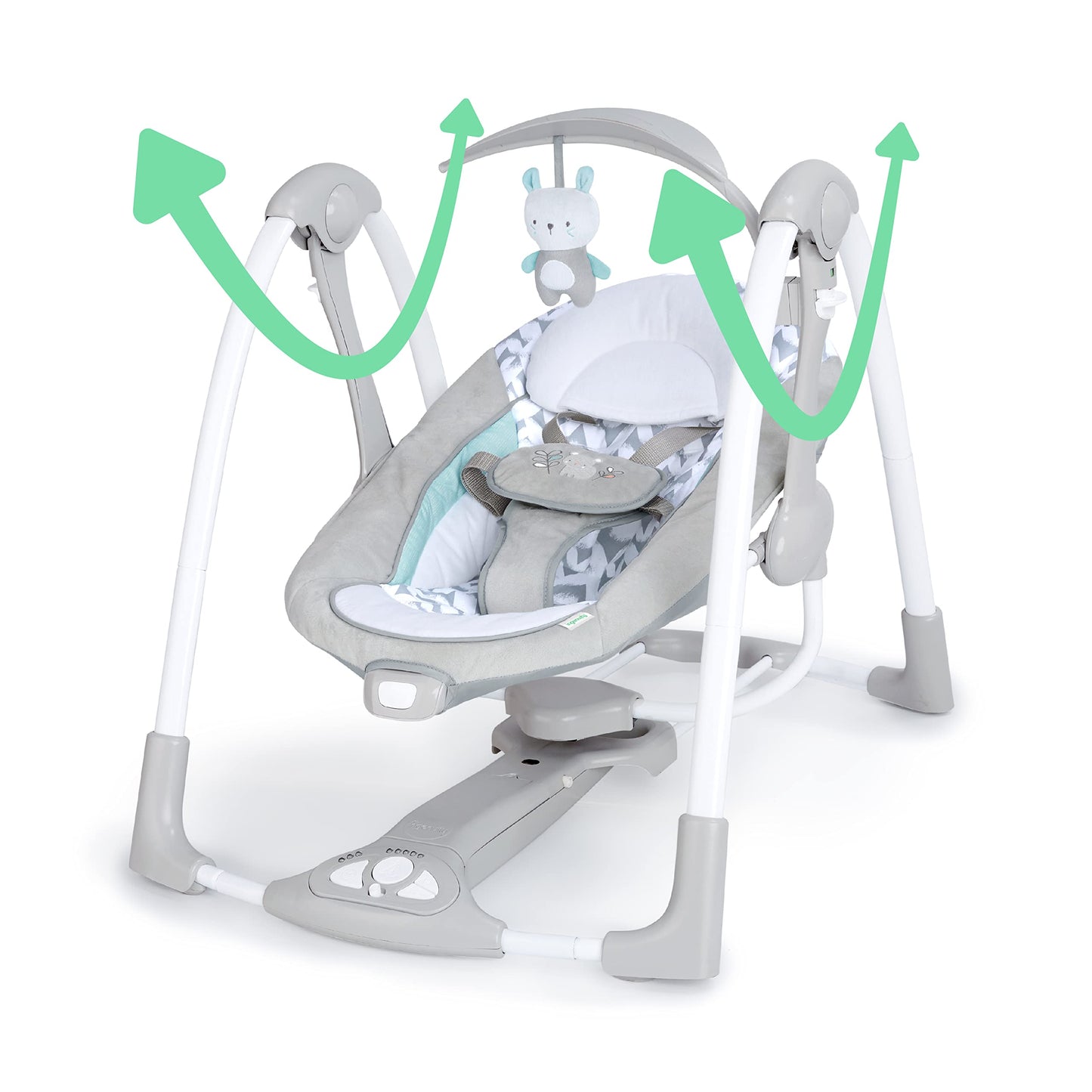 Ingenuity ConvertMe 2-in-1 Compact Portable Automatic Baby Swing & Infant Seat, Battery-Powered Vibrations, Nature Sounds, 0-9 Months 6-20 lbs (Raylan) 🍁 All In One Marketplace Canada