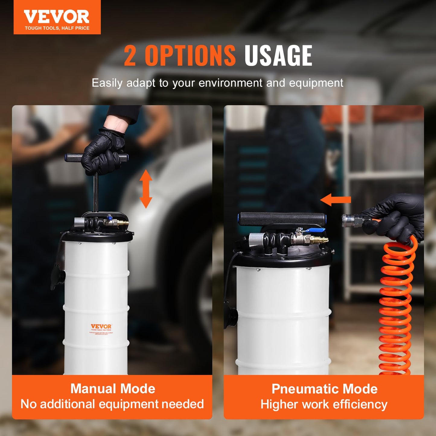 VEVOR Fluid Extractor, 1.74 Gallons (6.5 Liters), Pneumatic/Manual Oil Changer Vacuum Fluid Extractor with Dipstick and Suction Hose, Oil Extractor Change Pump for Automotive Fluids Vacuum Evacuation 🍁 All In One Marketplace Canada