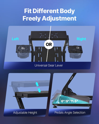 VEVOR Racing Wheel Stand, Adjustable & Foldable Simulator Stand for Logitech G29 G27 G920 G923, Thrustmaster T300RS T300GT T248 TS-PC TSXW Gaming Cockpit,Pedals Simulator NOT Included 🍁 All In One Marketplace Canada