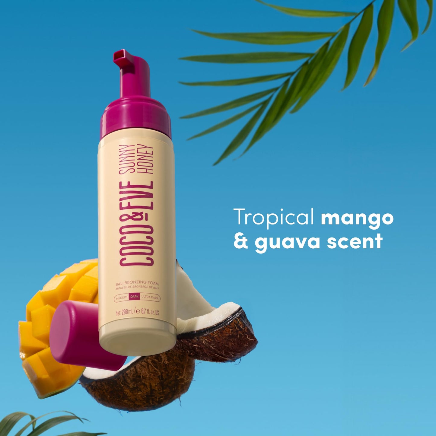 Coco & Eve Self Tanner Mousse - All Natural Sunless Tanning Mousse | Instant Self Tanning Lotion with Bali Bronzer | Sunny Honey Bali Bronzing Kit (Dark) - Available at All In One Marketplace Canada