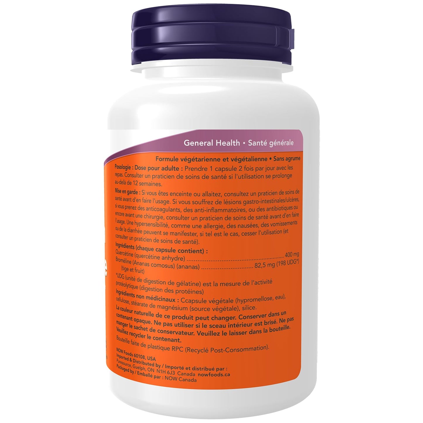 NOW Supplements, Quercetin with Bromelain, Balanced Immune System, 120 Veg Capsules NOW