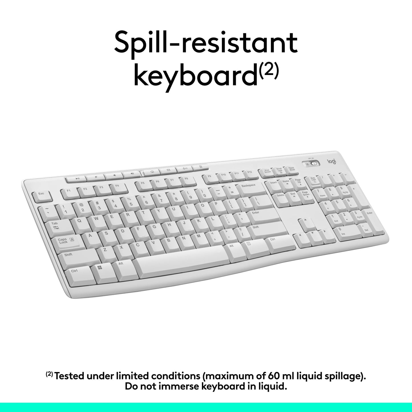 Logitech MK270 Wireless Keyboard and Mouse Combo for Windows, 2.4 GHz Wireless, Compact Mouse, 8 Multimedia and Shortcut Keys, 2-Year Battery Life, for PC, Laptop - Off White