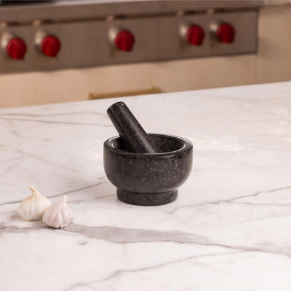 Lagostina Natural Granite Hand Mortar And Pestle, Manual Grinder, Perfect Crushing Herbs, Spices, 1.3 Cup Capacity, Durable And Easy To Clean, Gray, L413.4106.02 - Available at All In One Marketplace Canada