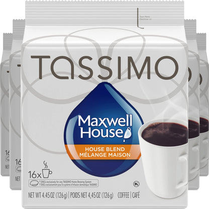 Maxwell House House Blend Medium Roast Coffee T-Discs for Tassimo – 16 Count