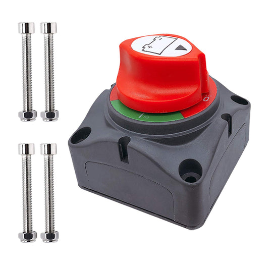 Ampper Battery Disconnect Switch, 12-48 V Battery Power Cut Master Switch Disconnect Isolator for Car, Vehicle, RV and Boat (On/Off)