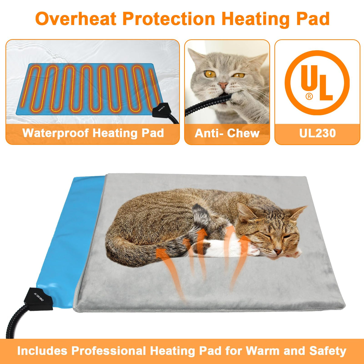 Indestructible Heated Cat House for Outside Cats Winter,Weatherproof & Insulated & Elevated Feral Cat House with Escape Door, Outdoor Indoor Cat Shelter for Stray Barn Cat 17.7×17.7×17.5 🍁 All In One Marketplace Canada