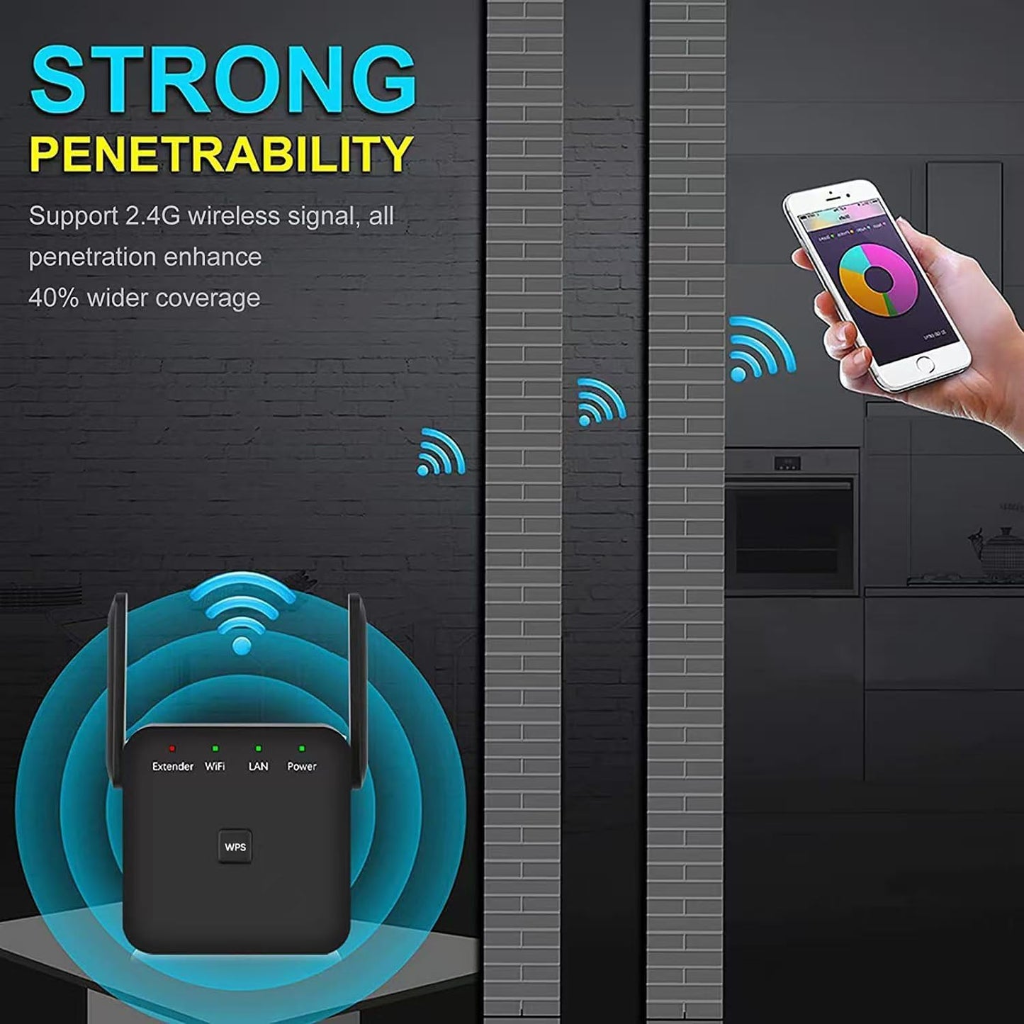 2026 Fastest WiFi Extender, WiFi Repeater, WiFi Booster, Covers Up to 10000 Sq.ft and 60 Devices, Internet Booster - with Ethernet Port, Quick Setup, Home Wireless Signal Booster